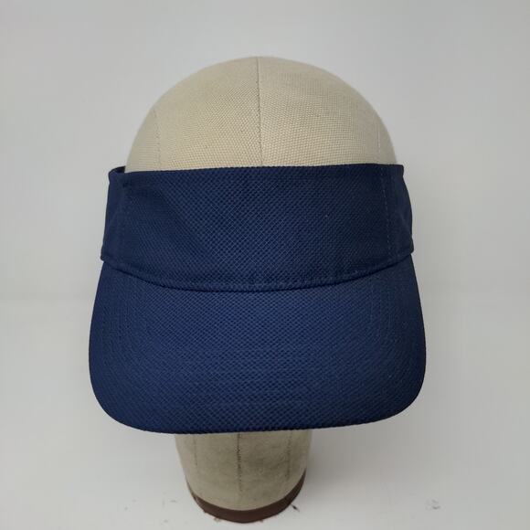 Seashore Waterpark Strapback Sun Visor Hat Blue Embroidered Spell Out - Picture 3 of 10